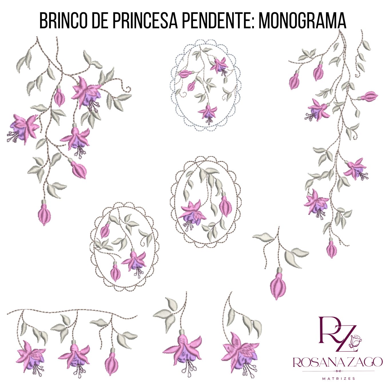 BRINCO DE PRINCESA PENDENTE: MONOGRAMA - Imagem 3
