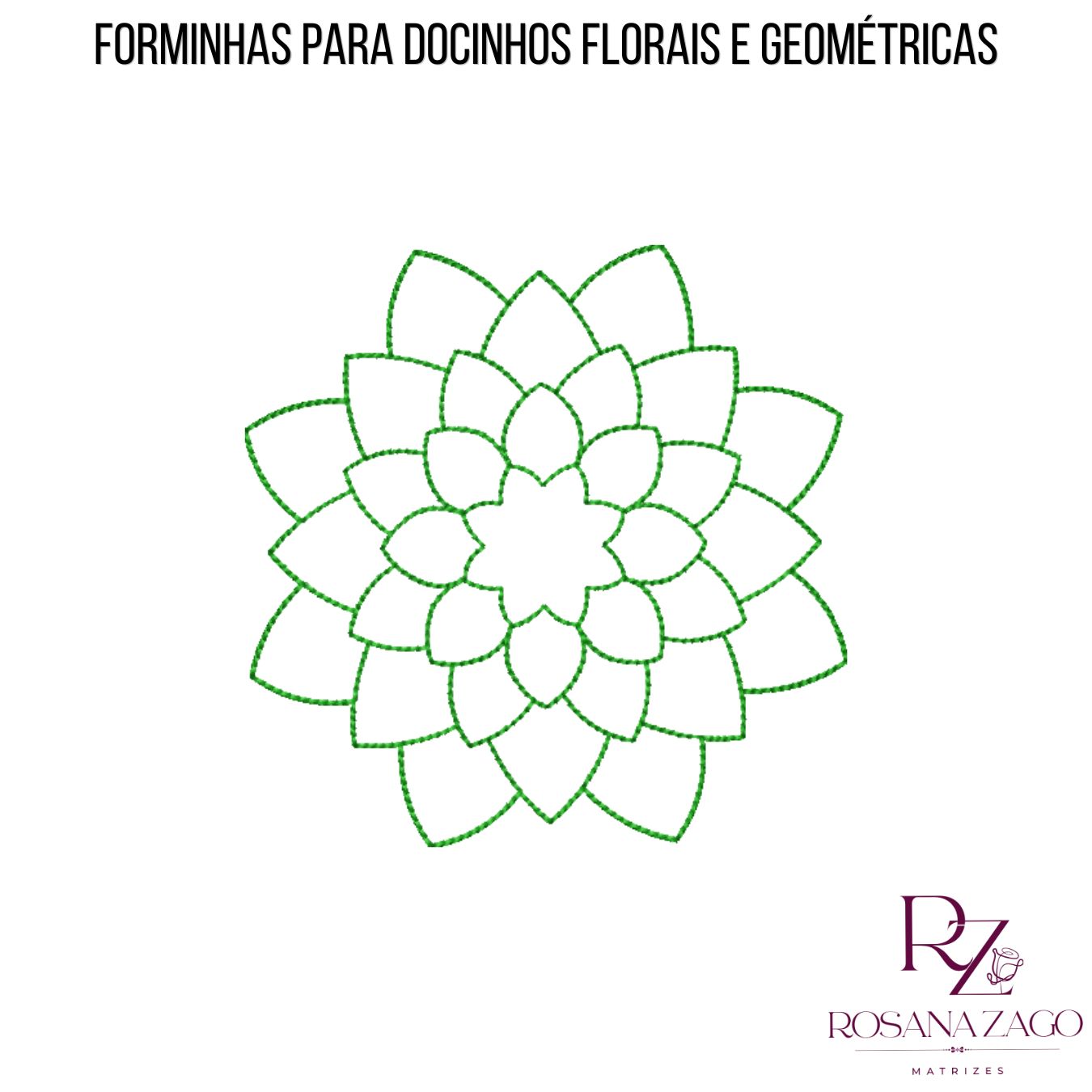 FORMINHAS PARA DOCINHOS FLORAIS E GEOMÉTRICAS - Imagem 2