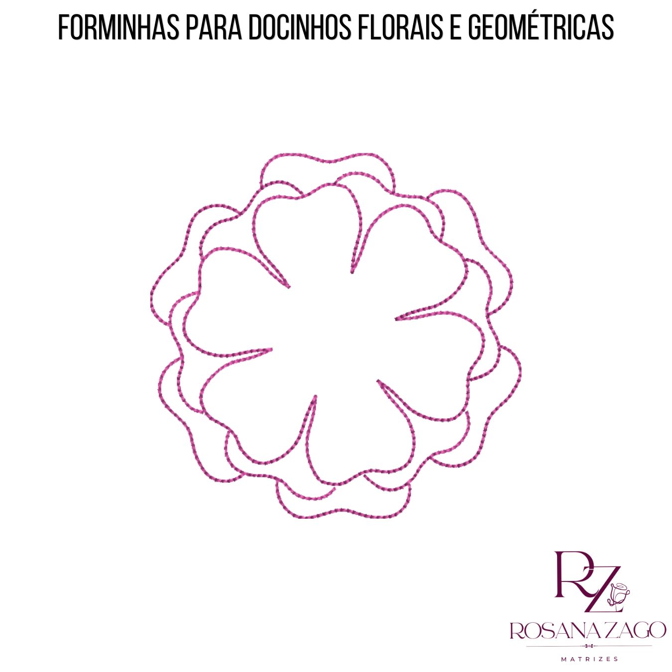 FORMINHAS PARA DOCINHOS FLORAIS E GEOMÉTRICAS - Imagem 3