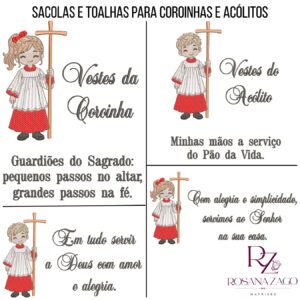 SACOLAS E TOALHAS PARA COROINHAS E ACÓLITOS